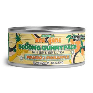 Elyxr One & Gone Gummies | (20ct) 5000mg | Delta 8 Mango Pineapple