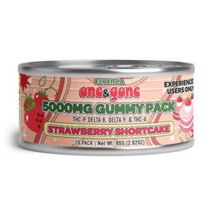 Elyxr One & Gone Gummies | (20ct) 5000mg | Delta 8 Strawberry Shortcake